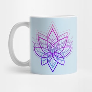 Purple and blue lace lotus mandala Mug